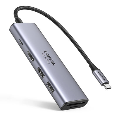 UGREEN USB-C Hub-adapter 6-in-1 (HDMI 4K@30Hz, PD 100W)