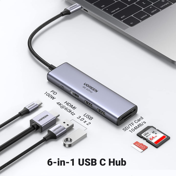 UGREEN USB C Hub 4K 60Hz met Power Delivery USB C Adapter