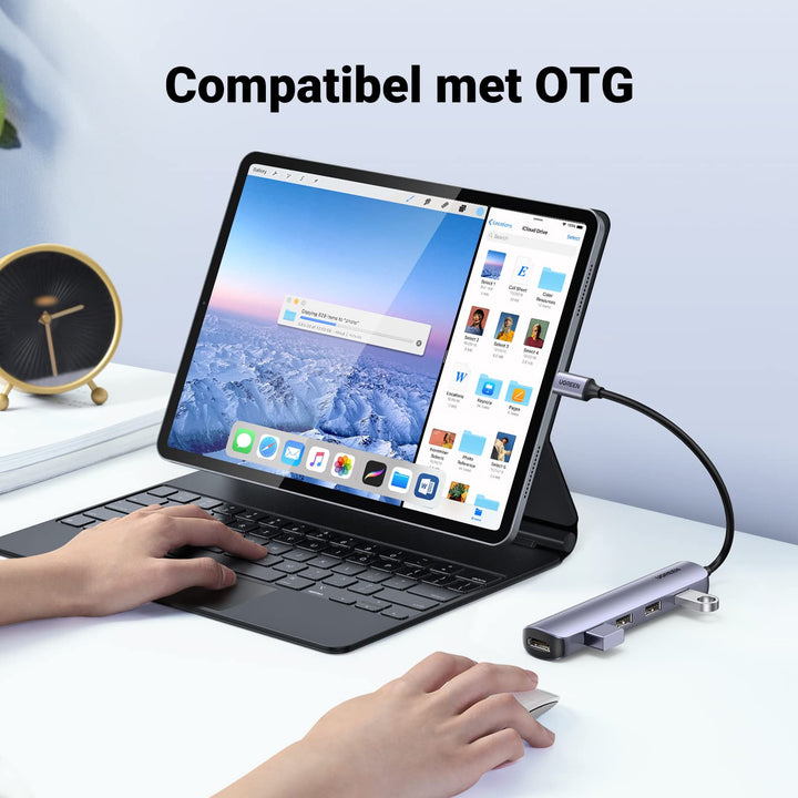 UGREEN USB C Hub 5 in 1 USB C naar HDMI 4K Adapter en 4 Aluminium USB 3.0 Poorten Compatibel met MacBook Pro MacBook Air