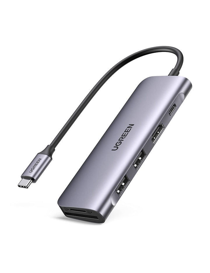 UGREEN USB C Hub 6 in 1 4K HDMI, USB C Power Delivery 100W, SD TF Kaartlezer, 2 USB 3.0 poorten