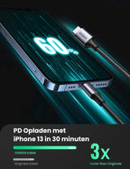 UGREEN USB C naar Lightning kabel MFi gecertificeerd USB C Lightning oplaadkabel PD 3.0