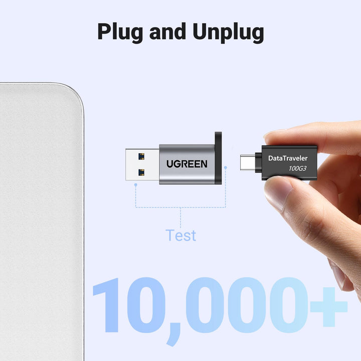 UGREEN USB C naar USB 3.0 Adapter voor Macbook, Chromebook Nexus 5X, Galaxy Note8, Laptop, Tablet, USB Lader, Aluminium Behuizing. (Grijs)