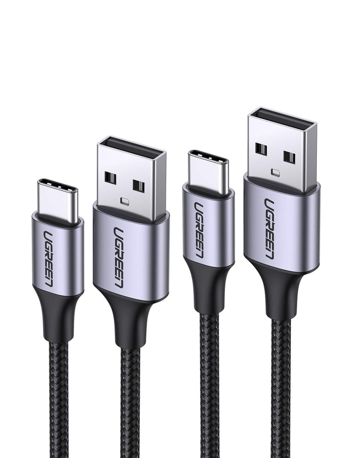 UGREEN USB C naar USB A Kabel 2 Stuks 1M en 2M USB C Cable Compatibel met Galaxy S23 S22 Note 10 Note 9 Pro Huawei P60 iPhone 15 15 Plus 15 Pro 15 Pro Max