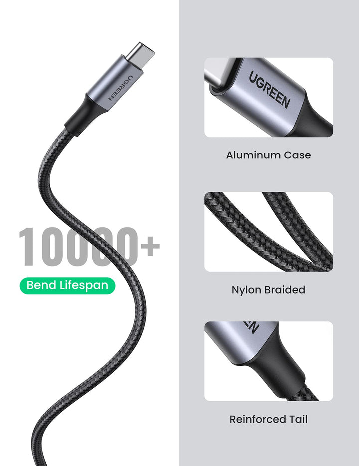 UGREEN USB C naar USB A Kabel 2 Stuks 1M en 2M USB C Cable Compatibel met Galaxy S23 S22 Note 10 Note 9 Pro Huawei P60 iPhone 15 15 Plus 15 Pro 15 Pro Max