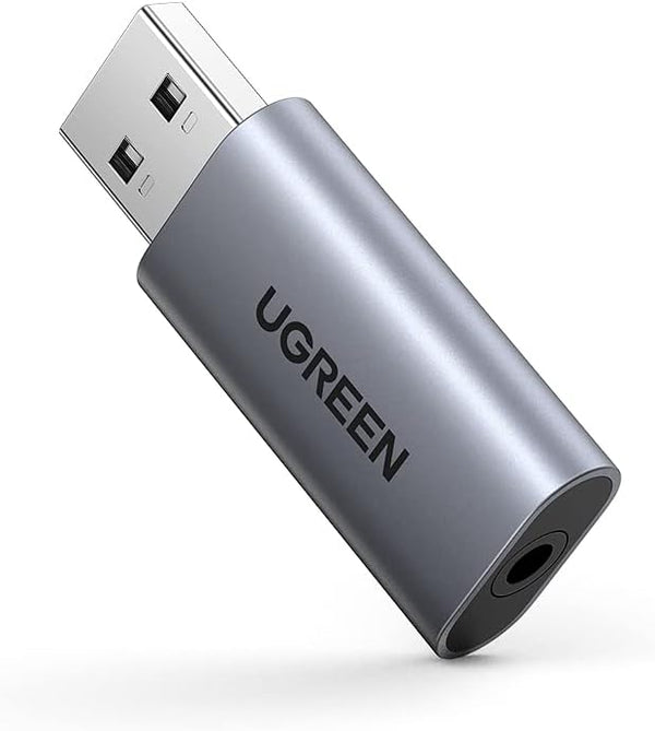 UGREEN USB Externe Geluidskaart 2 in 1 USB naar 3,5 mm Jack Audio Adapter USB Sound Card