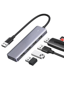 UGREEN USB Hub 4 USB 3.0 Poorts met USB 5V Poort Voeding en LED indicator Datadock USB Multipoort