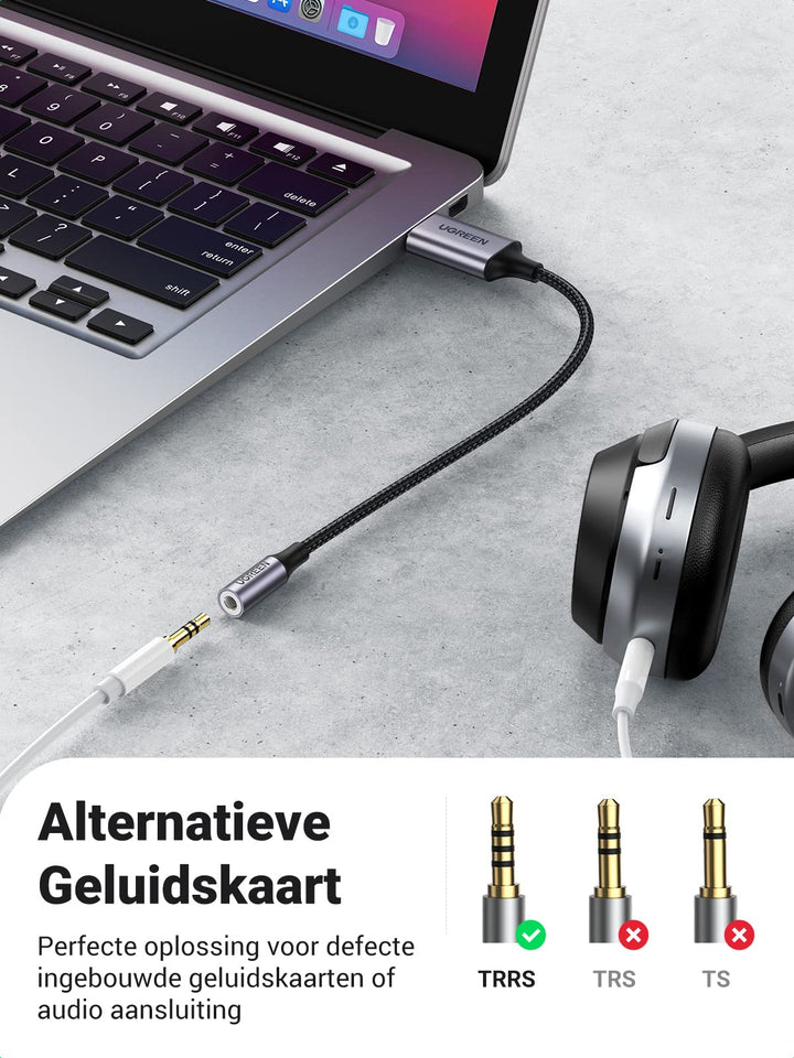 USB-geluidskaart USB Naar 3,5 Mm Jack Audio-Adapter, USB Naar 3,5 Mm Jack Audio-geluidskaartadapter, Adapter met hoofdtelefoon- en Microfoonaansluiting voor Kingston Cloud USB-geluidskaart USB Naar 3,5 Mm Jack Audio-Adapter, USB Naar 3,5 Mm Jack Audio-geluidskaartadapter, Adapter met hoofdtelefoon- en Microfoonaansluiting voor Kingston Cloud