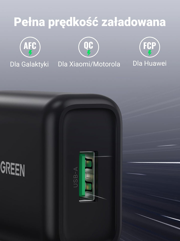 UGREEN USB Oplader 3A USB Quick Charge 3.0 Snellader